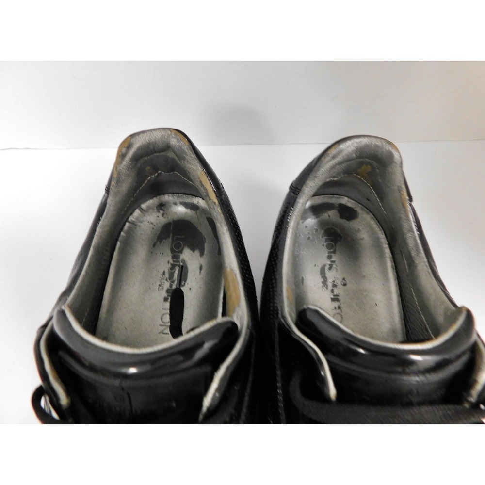Louis‎ Vuitton Black Patent Leather Sneakers LV Trainer sz 6.5 - Picture 4 of 10